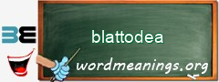 WordMeaning blackboard for blattodea